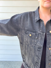 Load image into Gallery viewer, Oversized Denim Jacket in Black
