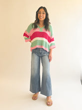 Load image into Gallery viewer, Stripe Half Sleeve Sweater
