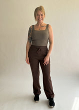 Load image into Gallery viewer, Adjustable Length Straight Leg Pant in Chocolate
