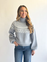 Load image into Gallery viewer, Icy Blue Turtleneck Sweater
