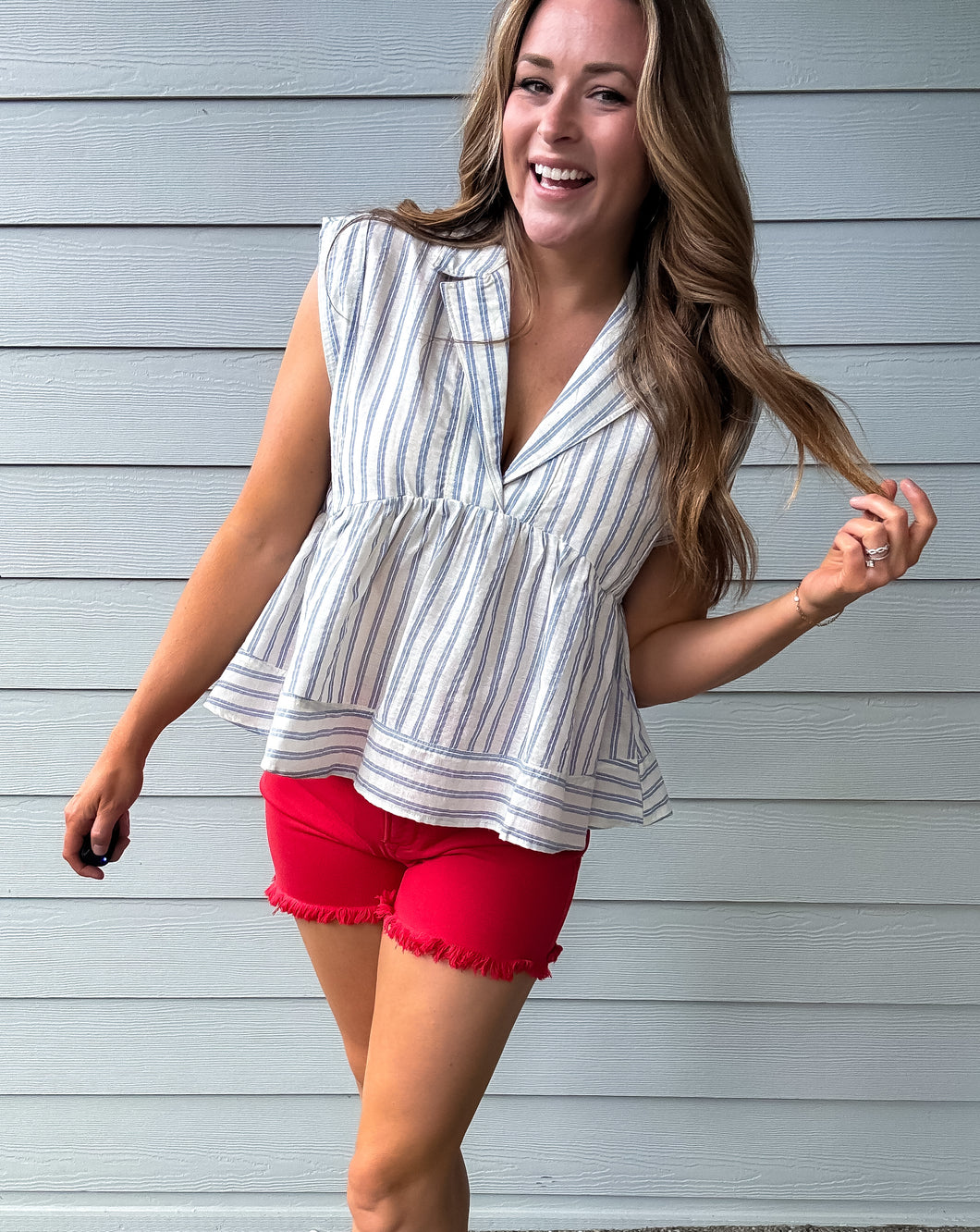 Woven Stripe Blouse