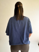 Load image into Gallery viewer, Mineral Wash Boyfriend Tee in Midnight
