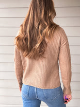 Load image into Gallery viewer, Gabby Cable Knit Sweater in Carmel
