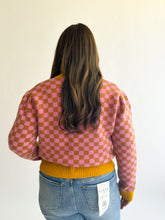 Load image into Gallery viewer, Pink Checker Cardigan
