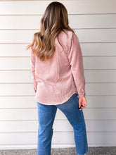 Load image into Gallery viewer, Fleece Lined Shacket in Rose
