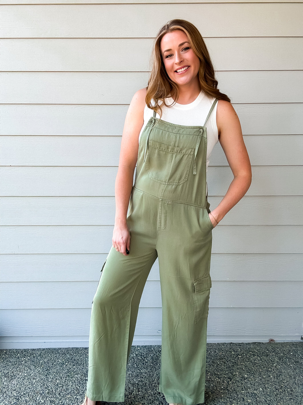 Relaxed Wide Leg Overall