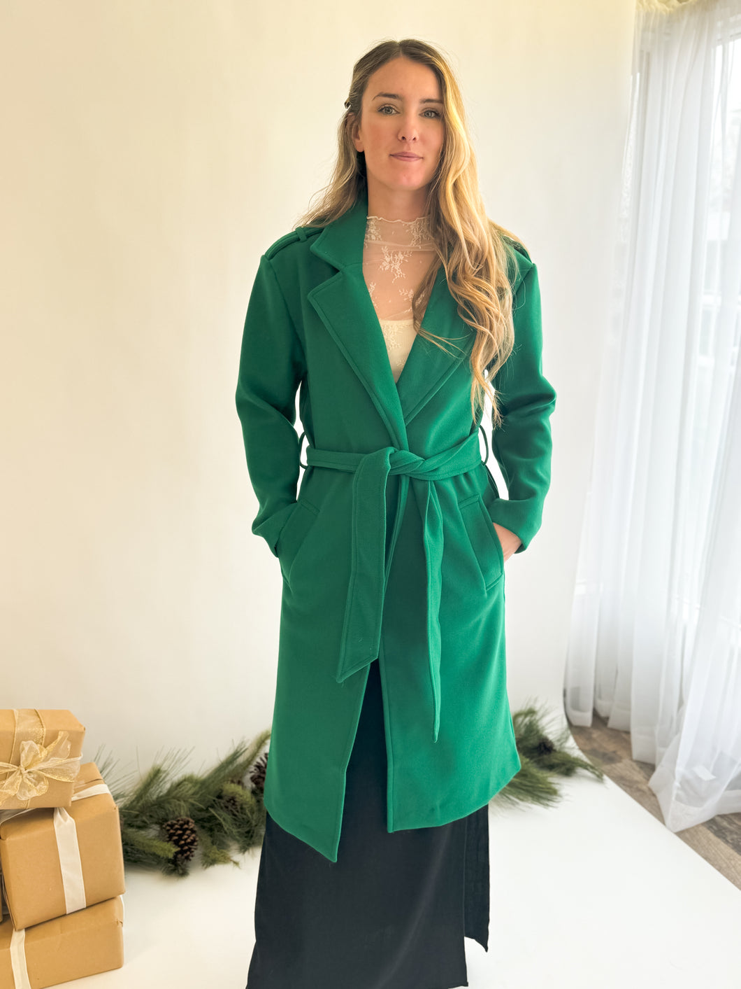 Holly Green Trench Coat