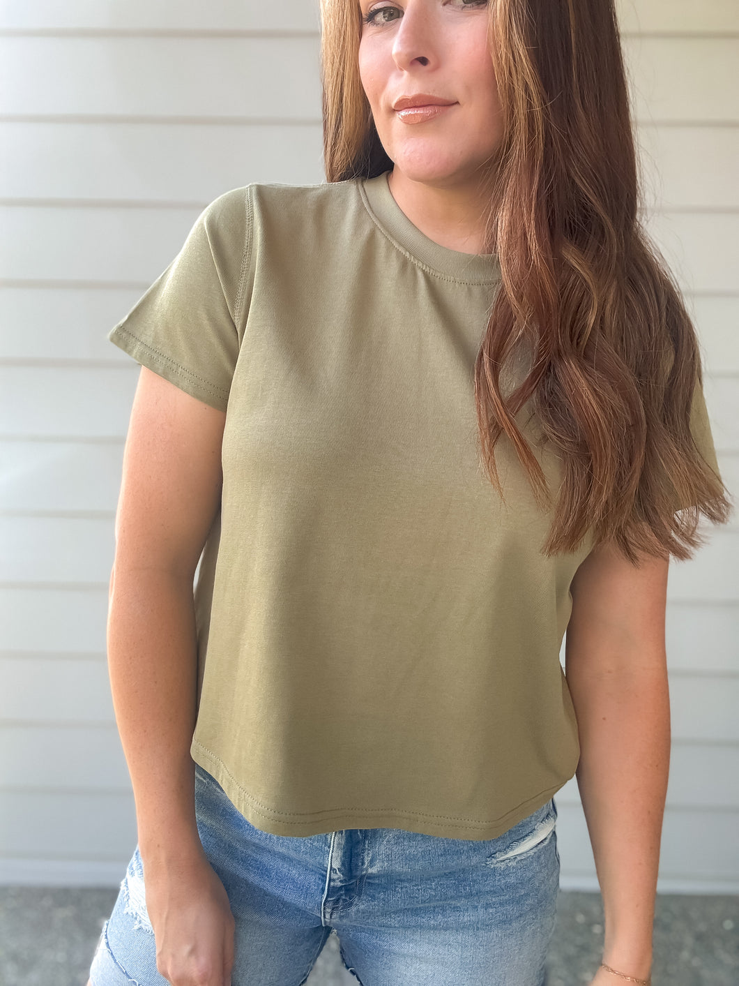 The Perfect Tee in Olive