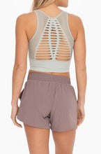 Load image into Gallery viewer, Cutout Sports Bra Top in Matcha
