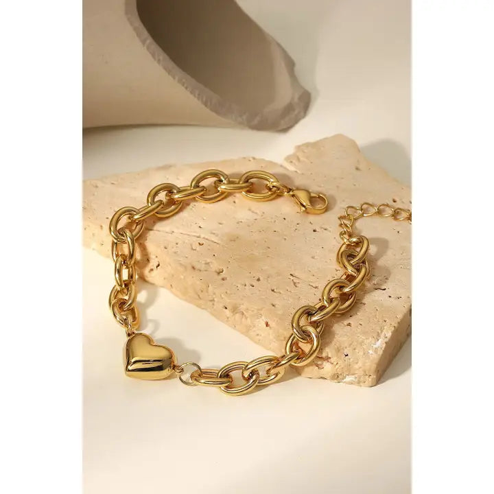 Chunky Heart Bracelet