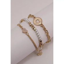 Load image into Gallery viewer, Multi Layer Heart Bracelet
