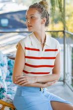 Load image into Gallery viewer, Striped Polo Vest
