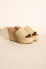 Load image into Gallery viewer, Espadrille Wedge Platform Heels
