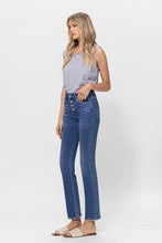 Load image into Gallery viewer, Stretch Mid-Rise Straight Leg w/ Button Up
