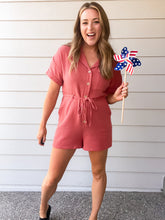 Load image into Gallery viewer, James Tied Waist Romper
