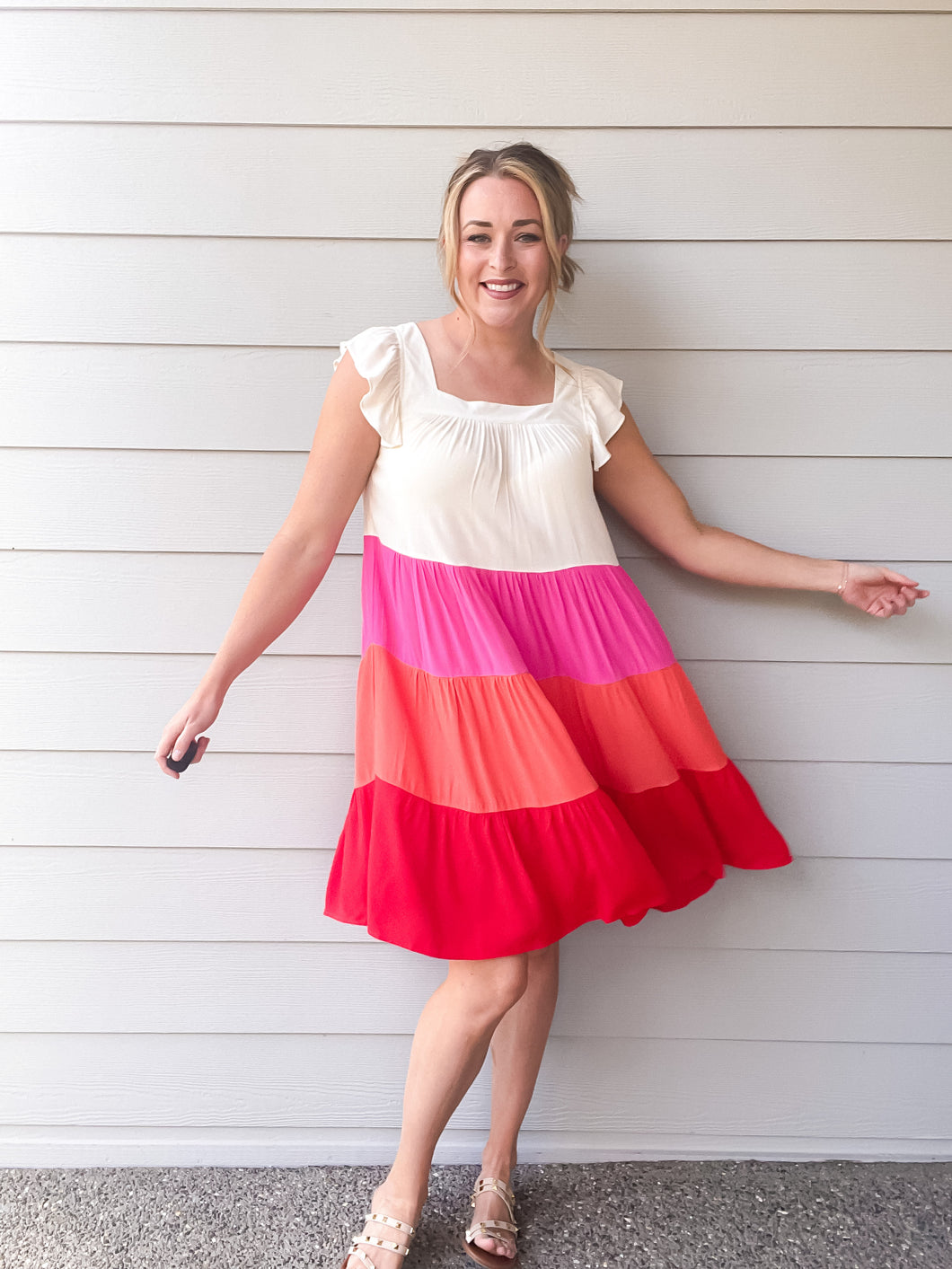 Pink Ombre Summer Dress