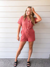 Load image into Gallery viewer, James Tied Waist Romper
