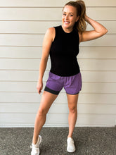 Load image into Gallery viewer, High Waisted Nylon Shorts in Smoky Lilac
