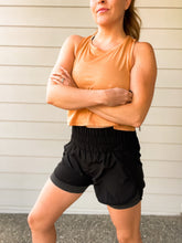 Load image into Gallery viewer, High Waisted Nylon Shorts in Black
