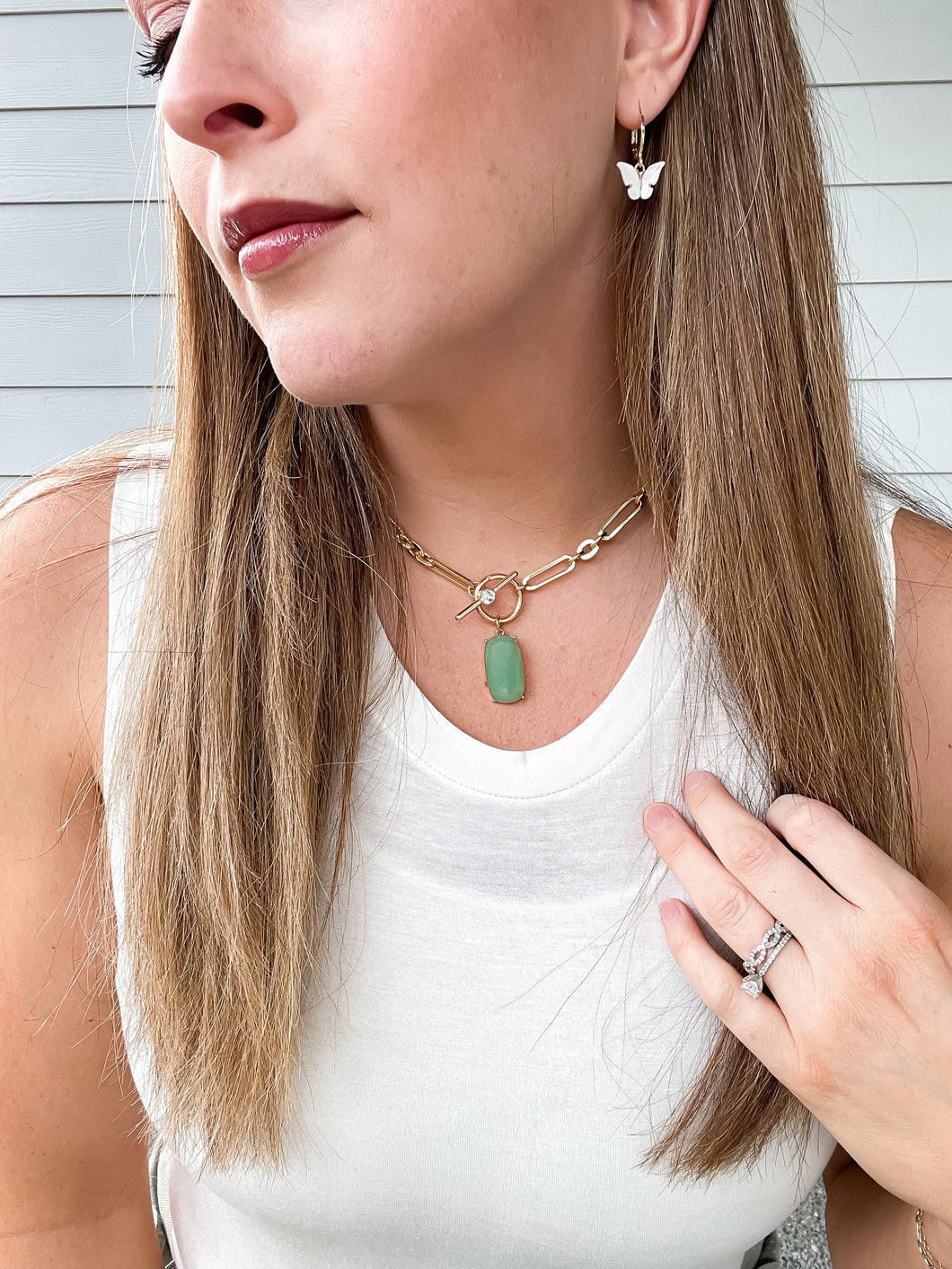 Mint Toggle Necklace