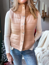 Load image into Gallery viewer, Brittany Beige Puffer Vest
